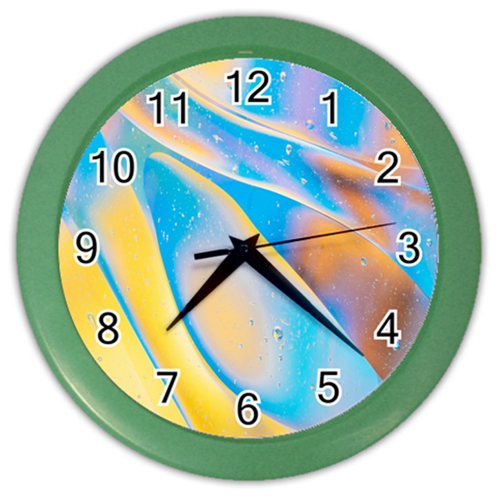 Water And Sunflower Oil Color Wall Clock