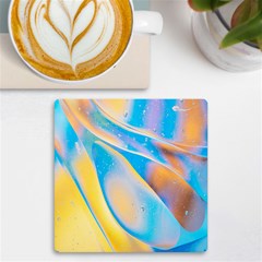 Water And Sunflower Oil Uv Print Square Tile Coaster  by artworkshop