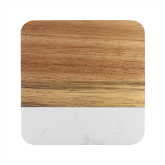 Water And Sunflower Oil Marble Wood Coaster (square) by artworkshop