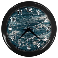 Water Sea Wall Clock (black) by artworkshop