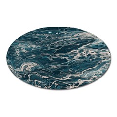 Water Sea Oval Magnet by artworkshop