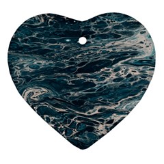 Water Sea Heart Ornament (two Sides) by artworkshop