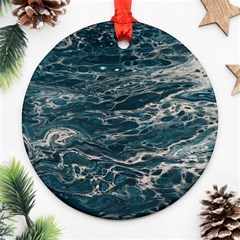 Water Sea Round Ornament (two Sides) by artworkshop