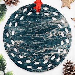 Water Sea Round Filigree Ornament (two Sides)