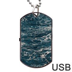 Water Sea Dog Tag Usb Flash (one Side) by artworkshop