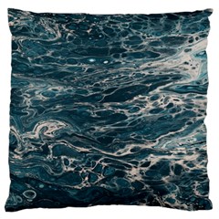 Water Sea Large Premium Plush Fleece Cushion Case (two Sides) by artworkshop