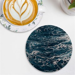 Water Sea Uv Print Round Tile Coaster by artworkshop