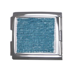 White And Blue Brick Wall Mega Link Italian Charm (18mm)