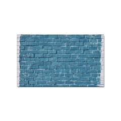 White And Blue Brick Wall Sticker Rectangular (10 Pack) by artworkshop