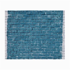 White And Blue Brick Wall Small Glasses Cloth by artworkshop