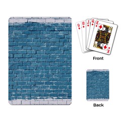 White And Blue Brick Wall Playing Cards Single Design (rectangle)