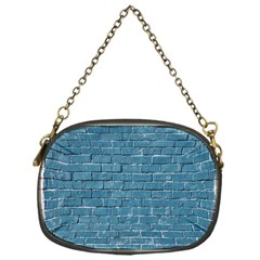 White And Blue Brick Wall Chain Purse (one Side) by artworkshop