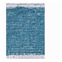 White And Blue Brick Wall Small Garden Flag (two Sides) by artworkshop