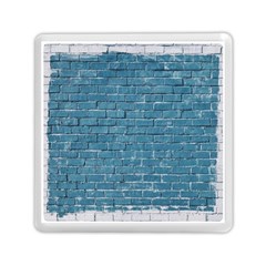 White And Blue Brick Wall Memory Card Reader (square) by artworkshop