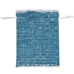 White And Blue Brick Wall Lightweight Drawstring Pouch (xl) by artworkshop