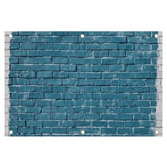 White And Blue Brick Wall Banner And Sign 6  X 4  by artworkshop