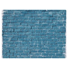 White And Blue Brick Wall Premium Plush Fleece Blanket (extra Small) by artworkshop