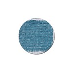 White And Blue Brick Wall Golf Ball Marker Front