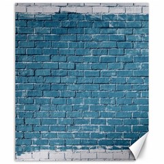 White And Blue Brick Wall Canvas 20  X 24 