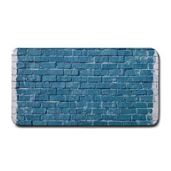 White And Blue Brick Wall Medium Bar Mat by artworkshop