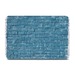 White And Blue Brick Wall Plate Mats by artworkshop