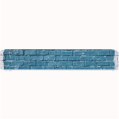 White And Blue Brick Wall Small Bar Mat by artworkshop