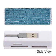 White And Blue Brick Wall Memory Card Reader (stick) by artworkshop