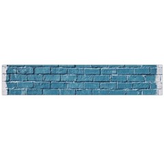 White And Blue Brick Wall Large Premium Plush Fleece Scarf  by artworkshop