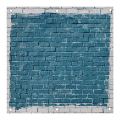 White And Blue Brick Wall Banner And Sign 3  X 3  by artworkshop