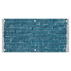 White And Blue Brick Wall Banner And Sign 6  X 3  by artworkshop