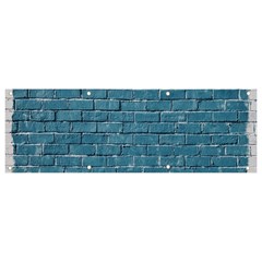 White And Blue Brick Wall Banner And Sign 9  X 3 