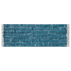 White And Blue Brick Wall Banner And Sign 12  X 4  by artworkshop