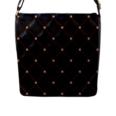 Midnight Kiss Flap Closure Messenger Bag (L)