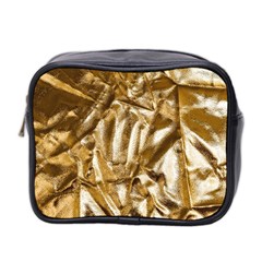 Gold Crush  Mini Toiletries Bag (two Sides) by PollyParadiseBoutique7