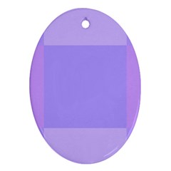 Pixel Plaid Lilac Lavender Mauve Violet Purple  Ornament (oval) by Mazipoodles