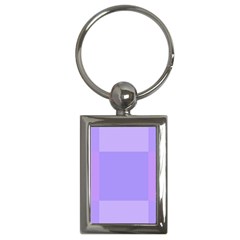 Pixel Plaid Lilac Lavender Mauve Violet Purple  Key Chain (rectangle) by Mazipoodles