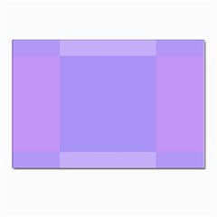 Pixel Plaid Lilac Lavender Mauve Violet Purple  Postcard 4 x 6  (pkg Of 10) by Mazipoodles