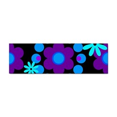 Flowers Pearls And Donuts Blue Purple Black Sticker Bumper (100 Pack) by Mazipoodles