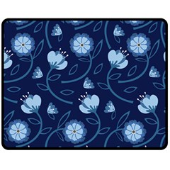 Flower One Side Fleece Blanket (medium) by zappwaits