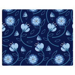 Flower One Side Premium Plush Fleece Blanket (medium)