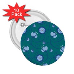 Floral-seamless-pattern 2.25  Buttons (10 pack) 