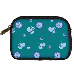 Floral-seamless-pattern Digital Camera Leather Case