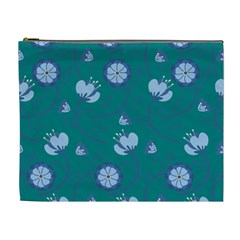 Floral-seamless-pattern Cosmetic Bag (XL)