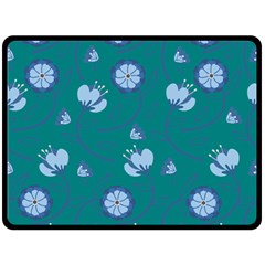 Floral-seamless-pattern One Side Fleece Blanket (Large)