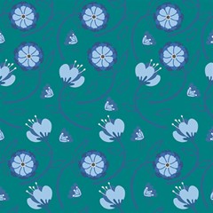 Floral-seamless-pattern Play Mat (Square)