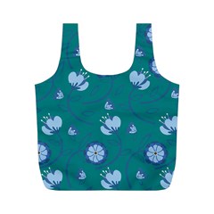 Floral-seamless-pattern Full Print Recycle Bag (M)