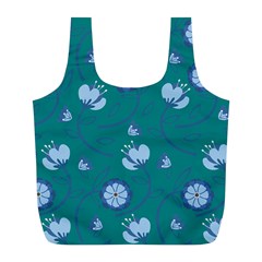 Floral-seamless-pattern Full Print Recycle Bag (L)