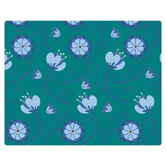 Floral-seamless-pattern One Side Premium Plush Fleece Blanket (Medium)