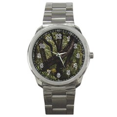 Botanical Motif Trees Detail Photography Sport Metal Watch