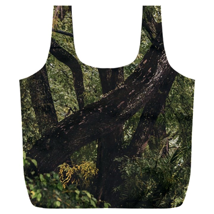 Botanical Motif Trees Detail Photography Full Print Recycle Bag (XXL)